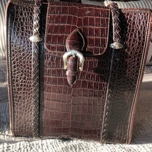 Brighton Vintage Leather Shoulder Bag | DRK Brown
